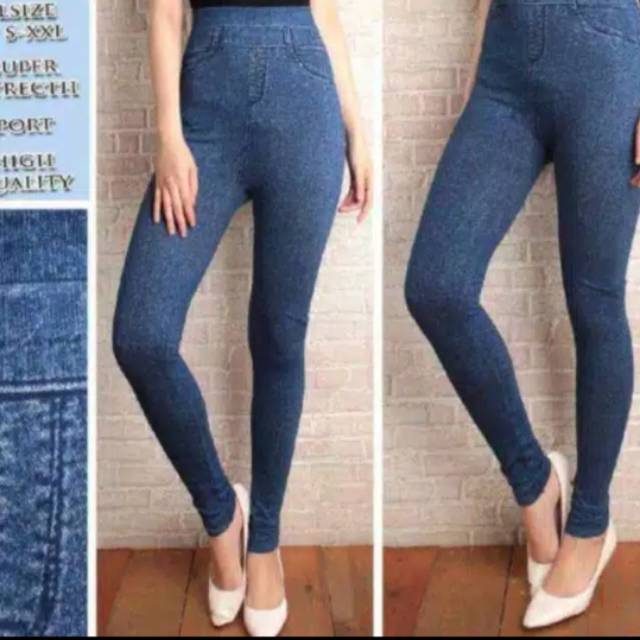 legging motif jeans