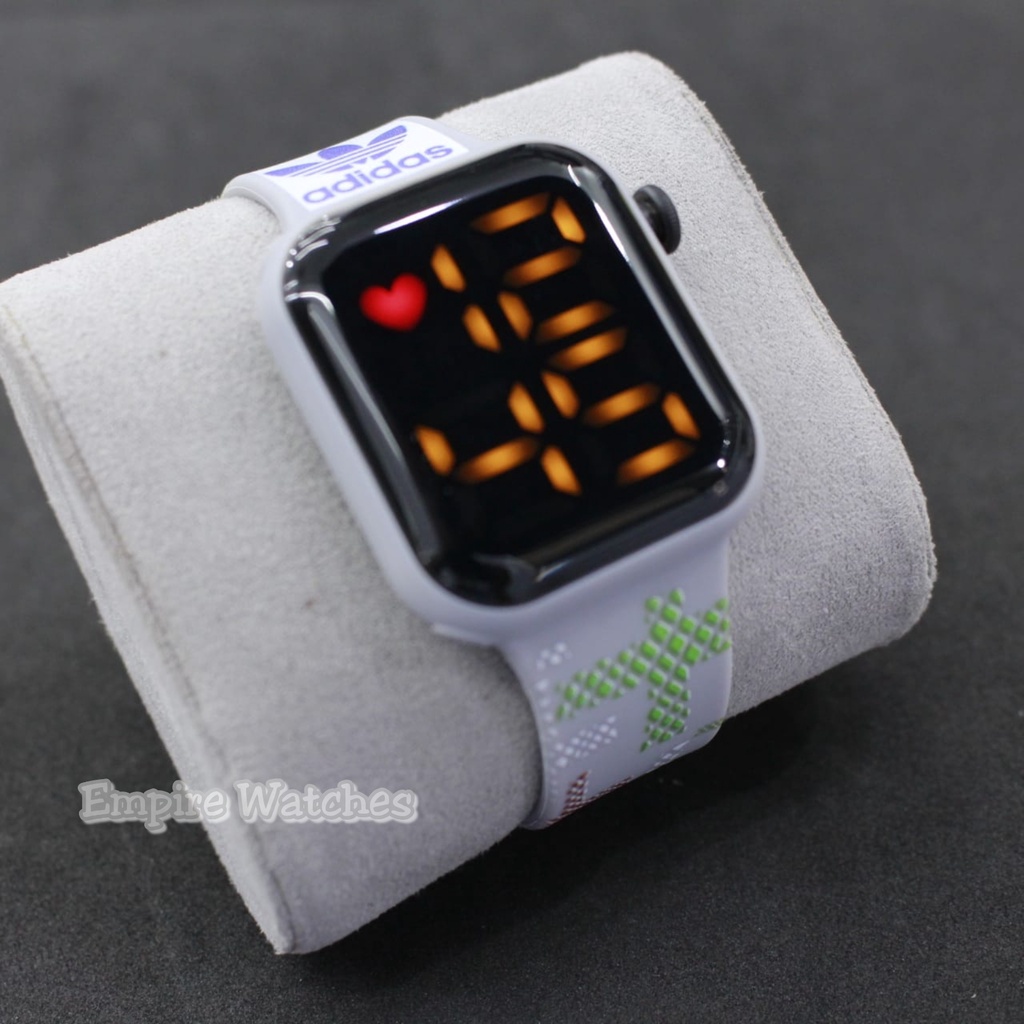Jam Tangan LED Adidas Digital Pria Wanita Strap Rubber