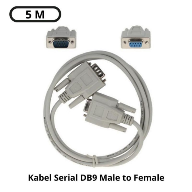 Jual Kabel Serial db9 Male-Female 5 meter/Serial RS-232 Male - Female ...