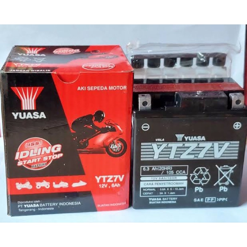 Jual AKI YUASA YTZ7V (Aki Motor NMAX, AEROX, PCX, dan YAMAHA LEXI