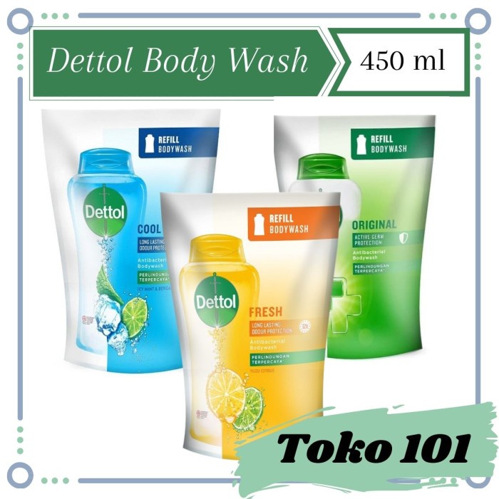 Jual Dettol Body Wash Pouch 410 ml Refill Shopee Indonesia