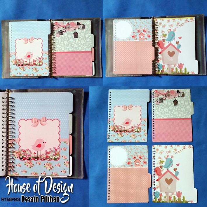 Jual Pembatas Floral Pattern Binder 2 Ring, 6 Ring, 20 Ring, 26 Ring 1 ...