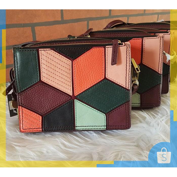 Fossil campbell deals crossbody patchwork