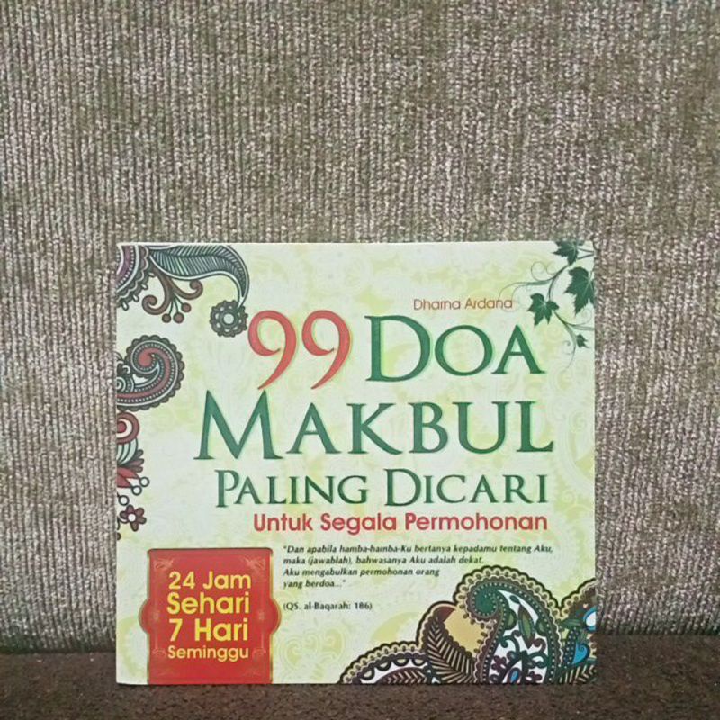 Jual 99 Doa makbul paling dicari untuk segala permohonan. 24 jam sehari