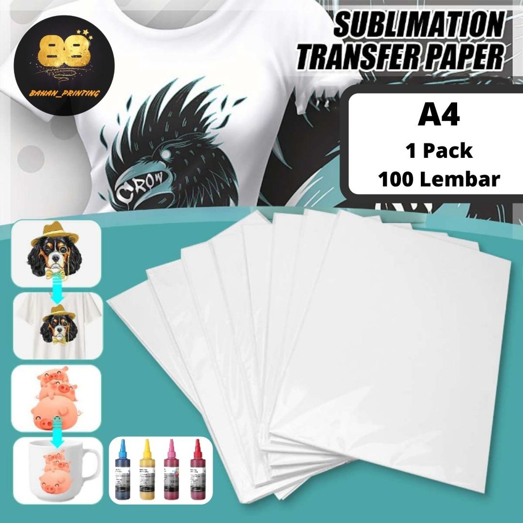 Jual Kertas Sublim Premium Kertas Sublimasi High Quality 1 Pack 100