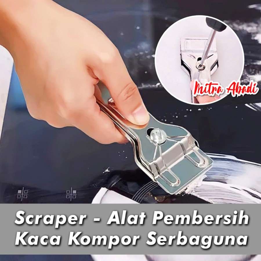 Jual Scrapper / Kape Stainless Steel - Alat Pembersih Kaca Kompor ...