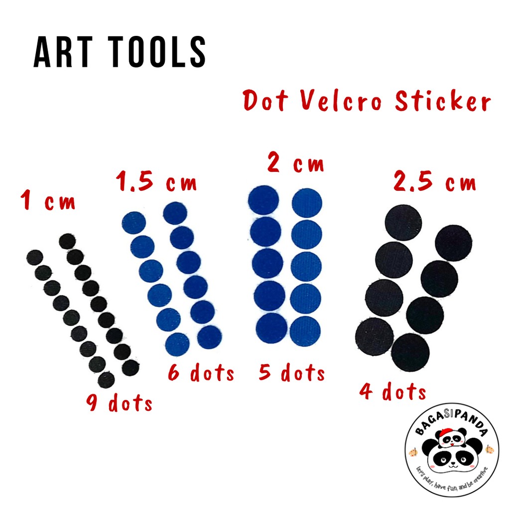 Jual Dot Velcro Sticker Stiker Velcro Bulat Perekat Ecer