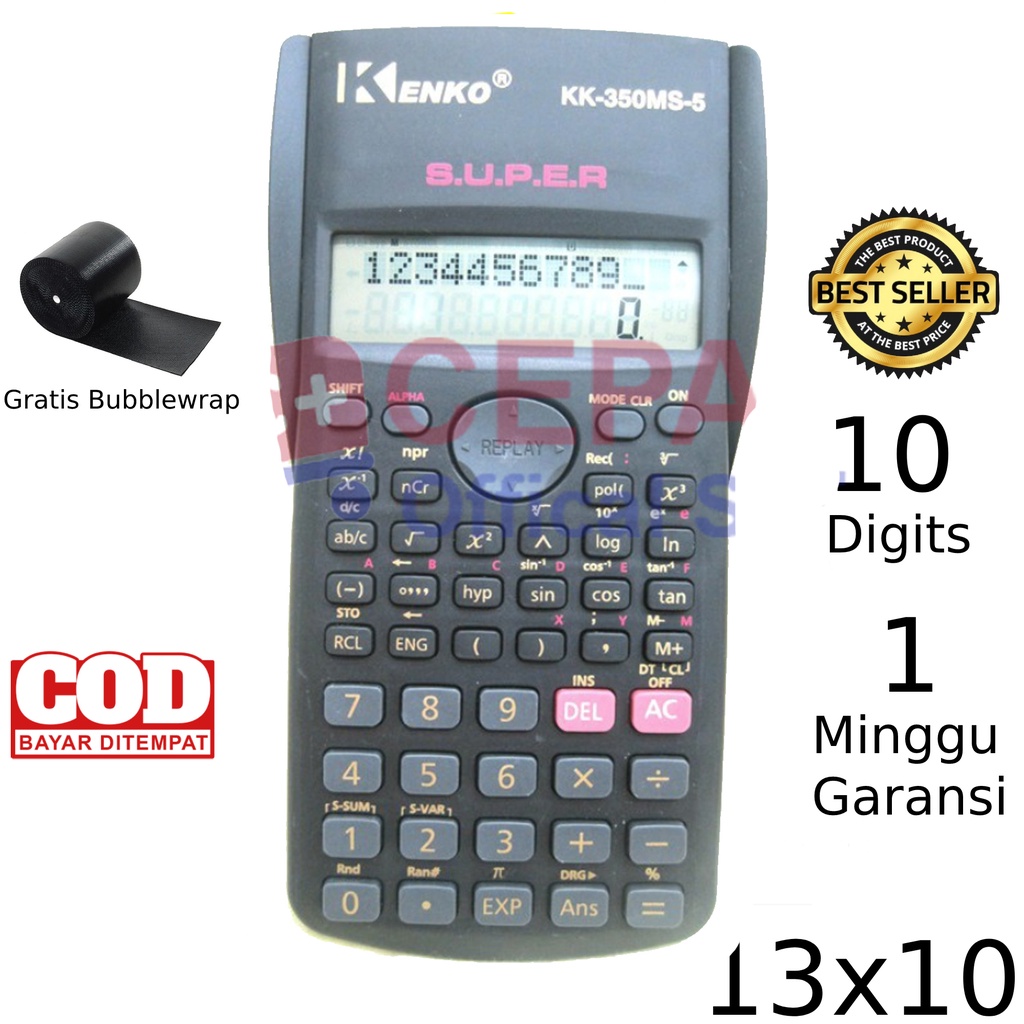 Jual Kalkulator Sekolah Scientific Kenko 82ms Sin Cos Tan Lengkap Shopee Indonesia 5837