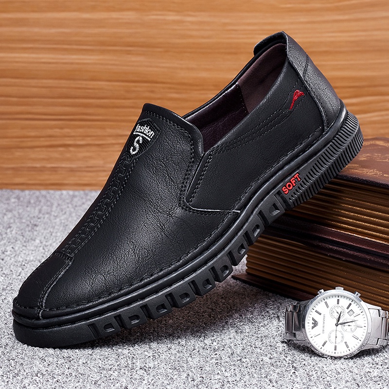Jual Sepatu slip on AUKLEY sepatu model kulit kasual berkualitas import ...