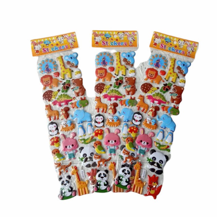 Jual Stiker Anak Sticker Timbul Anak Hewan Animal Animals Taman Safari