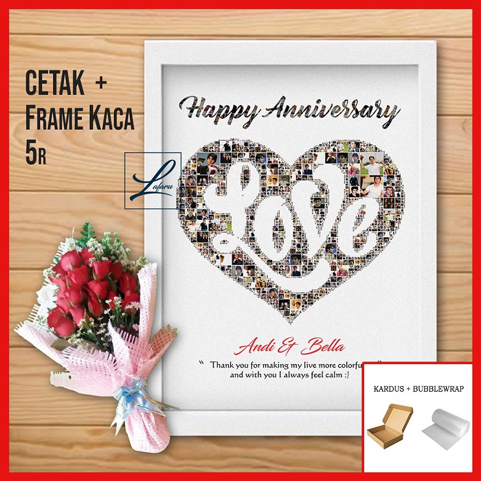 Jual (CETAK KERTAS) MOZAIK FOTO CUSTOM SHAPE - HADIAH KADO ULTAH WISUDA ...