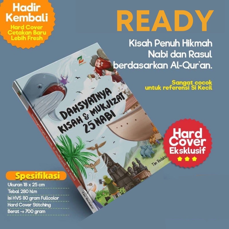 Jual Buku Cerita Anak Islami - Dahsyatnya Kisah Dan Mukjizat 25 Nabi ...