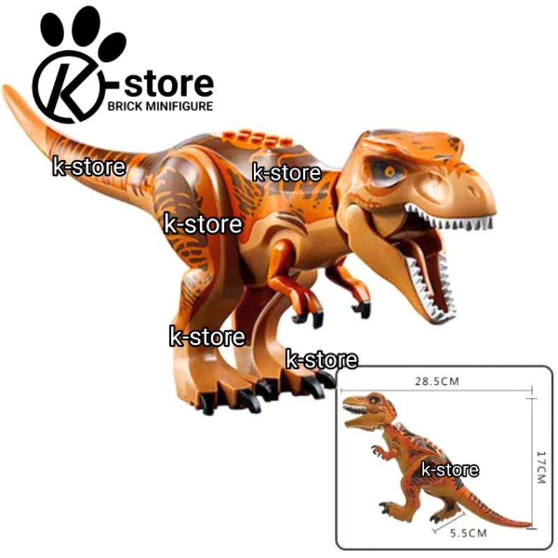 Jual lego dinosaur tyrannosaurus rex t-rex trex big size building block ...