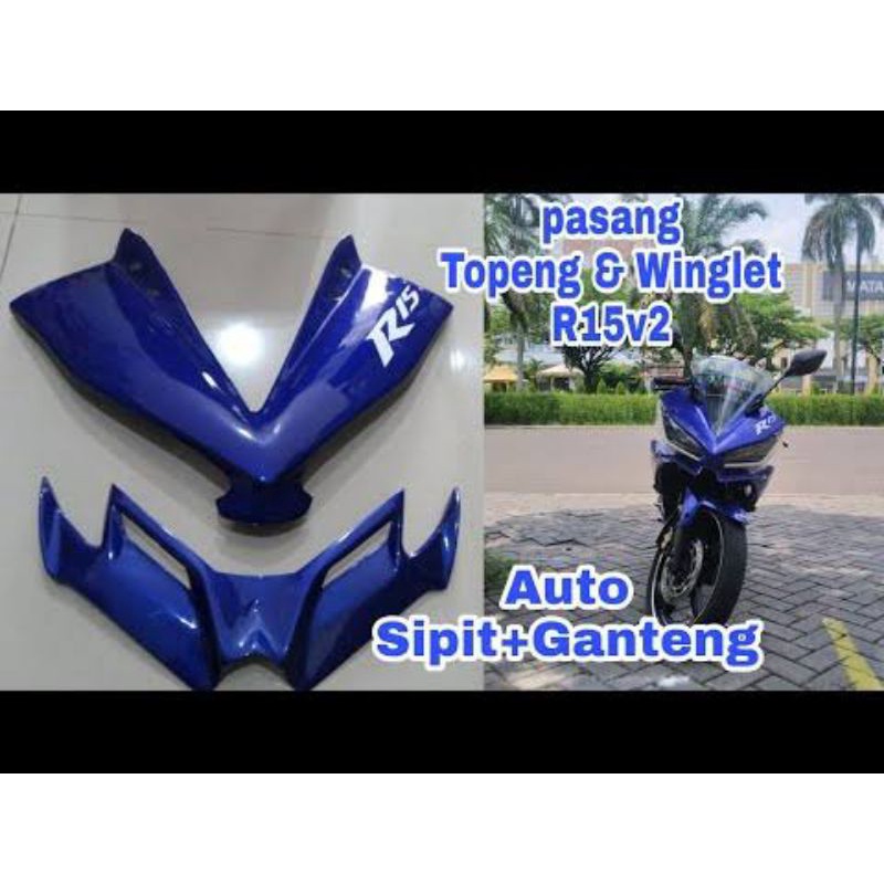 Jual TOPENG Dan Winglet R15 v2 bisa byr di tempat | Shopee Indonesia