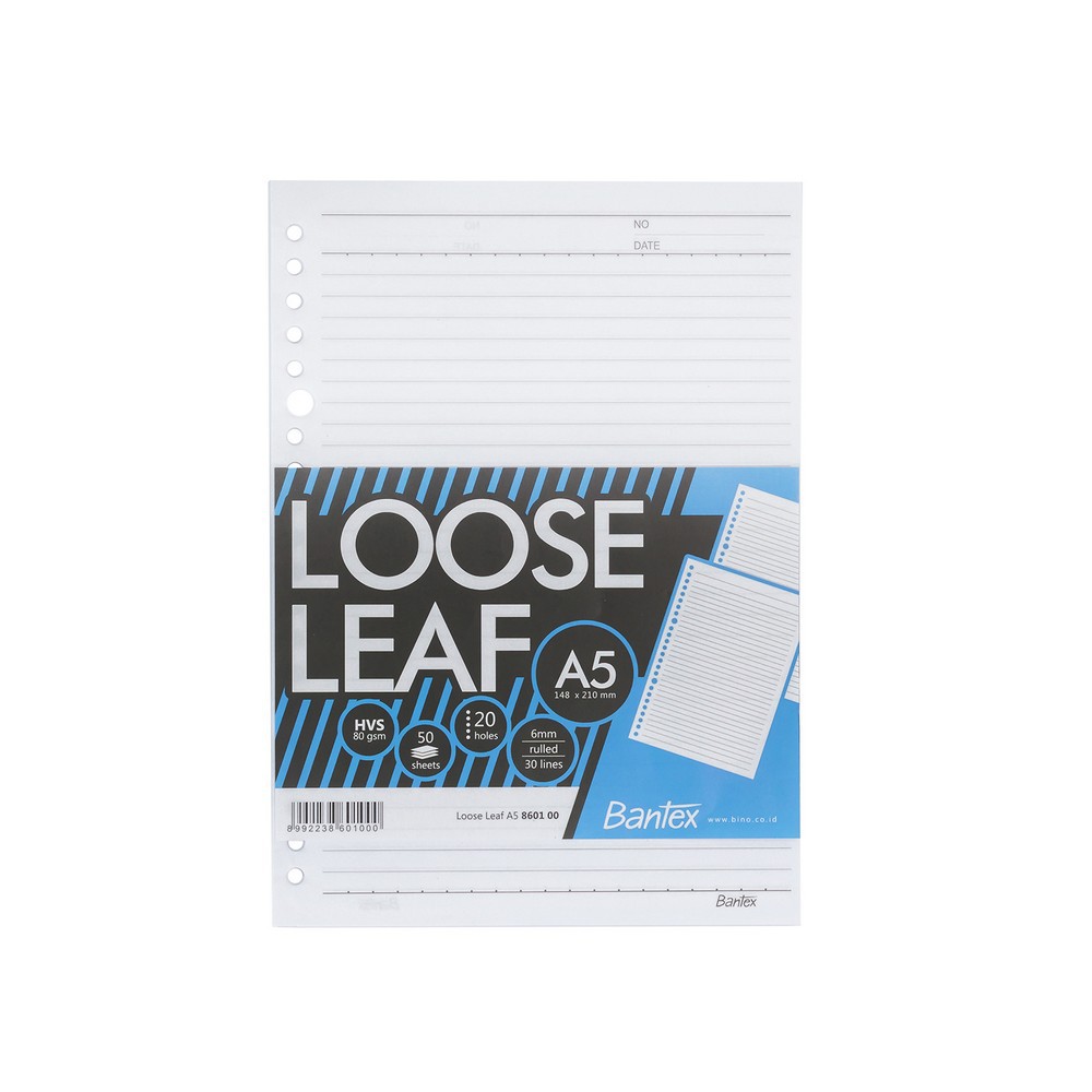 Bantex Loose Leaf A5 Paper 20 Ring 80gsm Kertas Refill Binder Paling TEBAL 8601 00 (2)