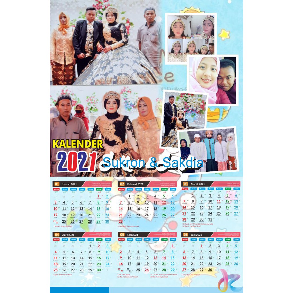 Jual CETAK KALENDER DINDING 2021 / CUSTOM WALL KALENDER 2021 (isi