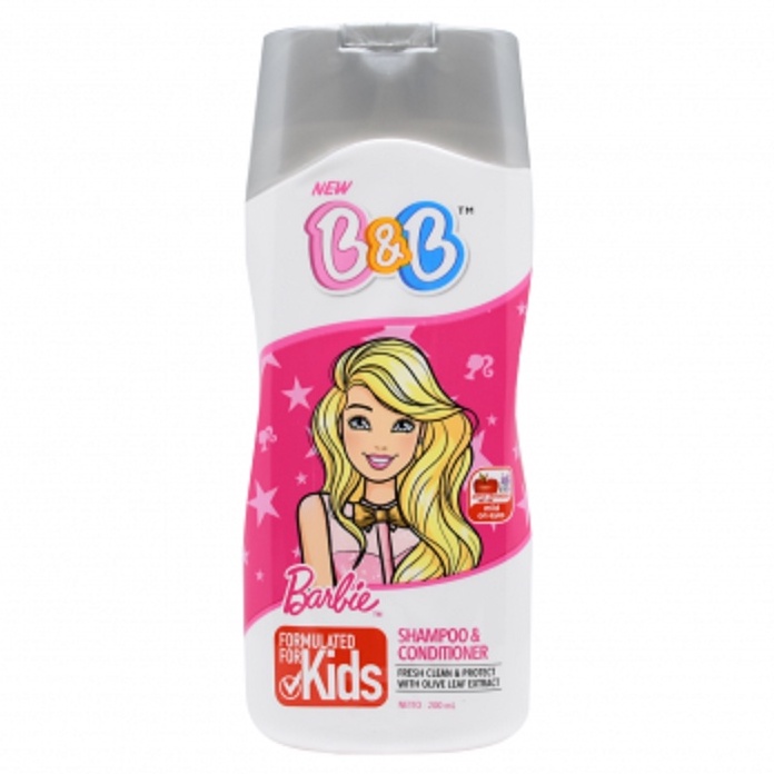 Jual B&B Kids Shampoo & Conditioner 200 Powerpuff | Barbie | Unicorn ...