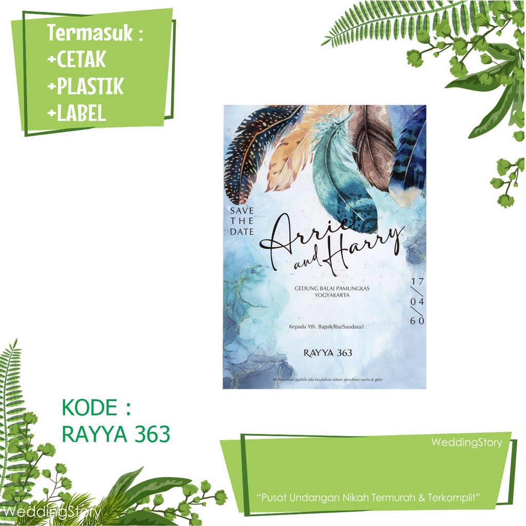Jual Undangan Pernikahan Sudah Cetak RAYYA 363 Harga Murah | Shopee ...