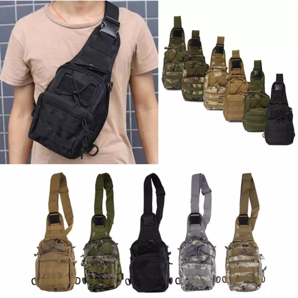 IMOK Tas Selempang Pria Army Sling Bag 6L - BL015 - Cream 