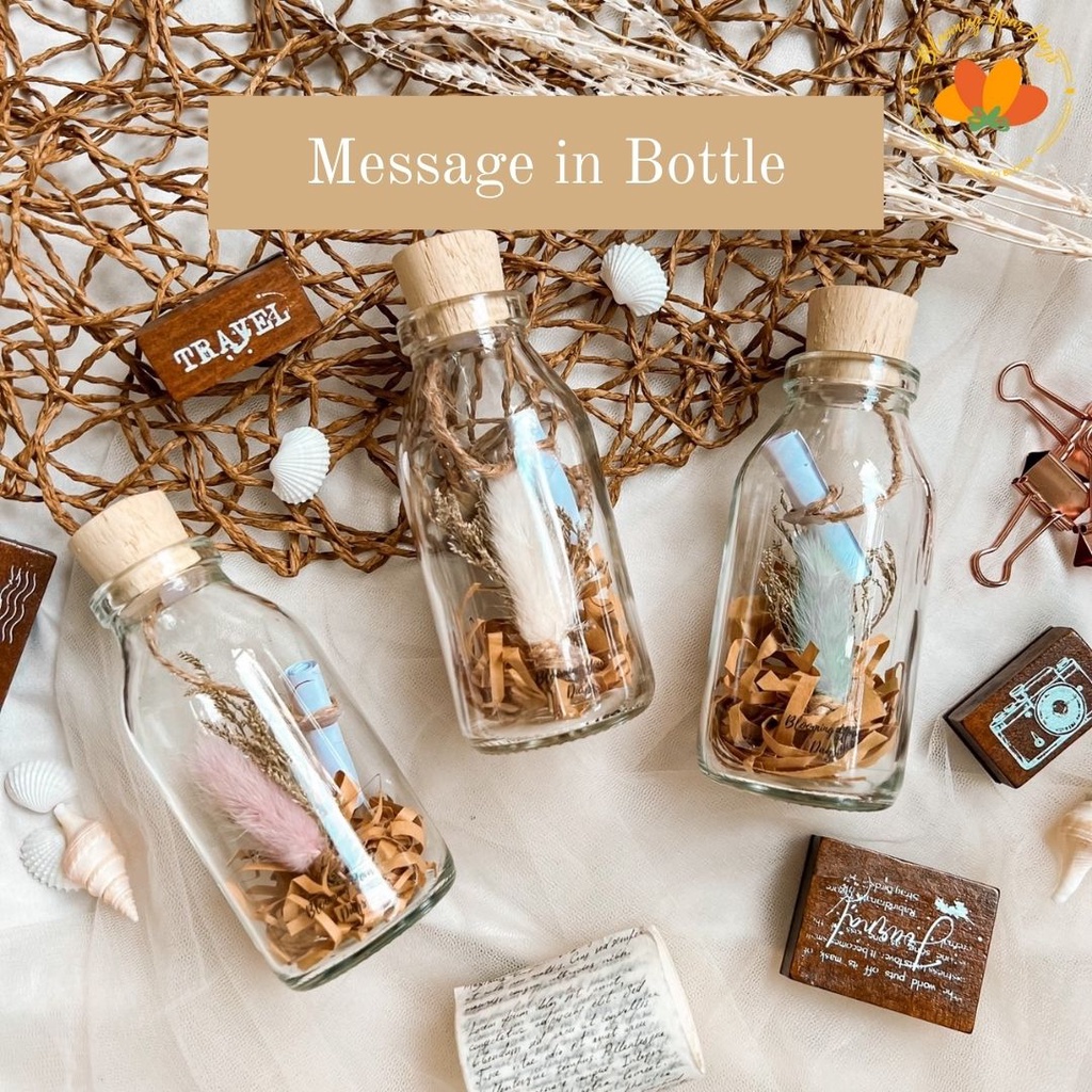 Jual bloomingyourdays message in bottle message in jar flower in jar ...