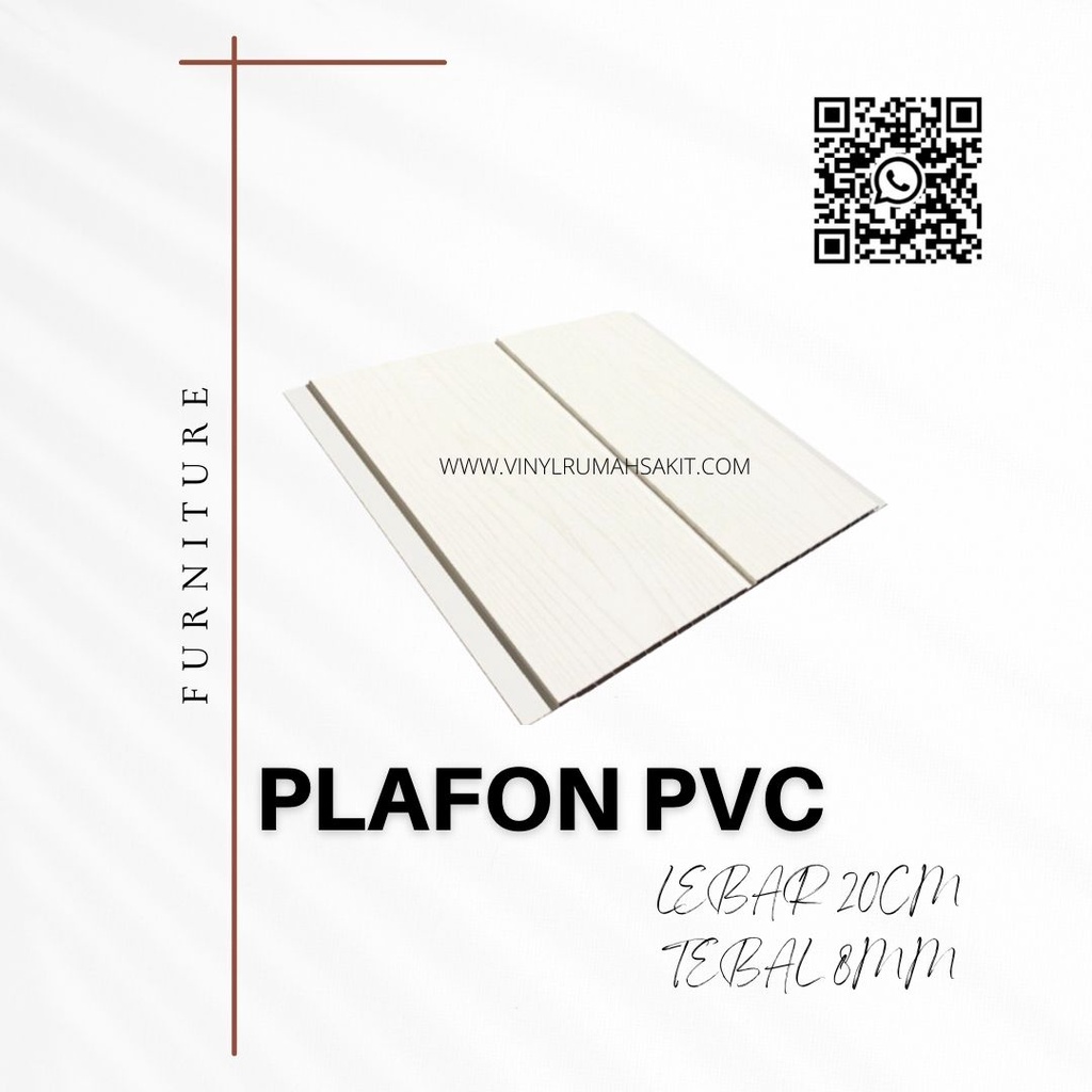 Jual Plafon PVC - Type KB Warna Putih Polos Lebar 20cm Ketebalan 10mm ...