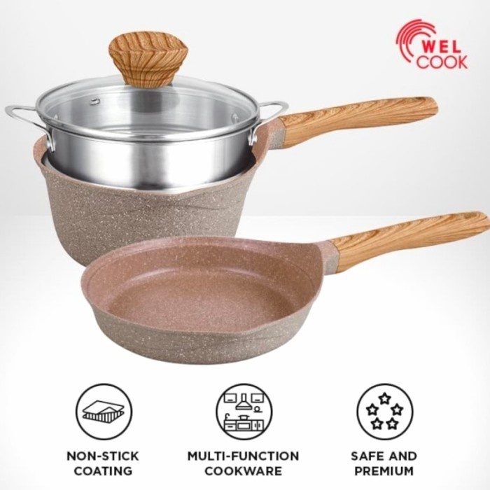 Jual WELCOOK - Cookware Set 4 Pcs (Elegante) | Shopee Indonesia