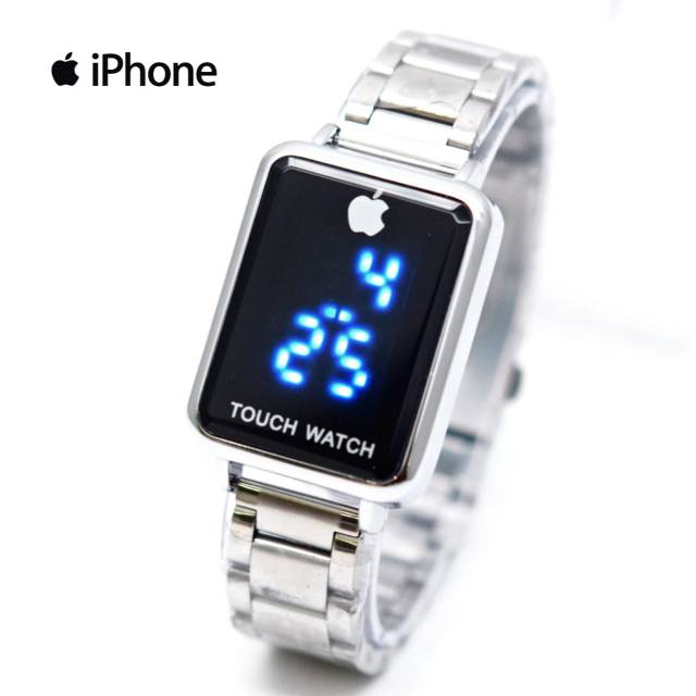Jual Jam tangan IPHONE Digital Touchscreen Silver Shopee Indonesia