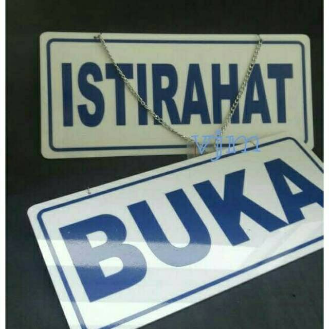 Jual Plat Acrylic Tulisan Buka Istirahat Sign Label Akrilik Shopee