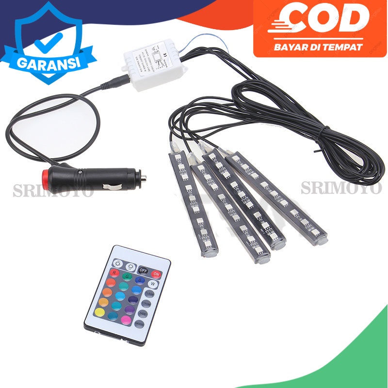 Jual Lampu LED Mobil Interior Light 5050 RGB + Remote Control | Shopee ...