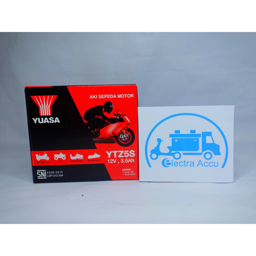 Jual Aki Motor Honda Beat Pop YTZ5S Yuasa Accu Kering Ori Original