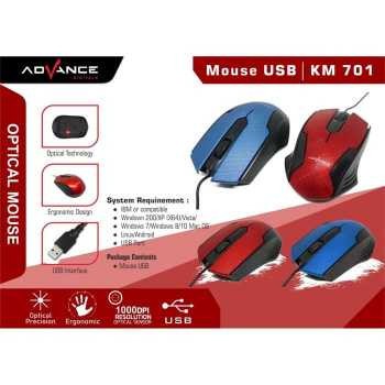 Jual Advance Wire Optical Mouse KM-701 USB | Shopee Indonesia