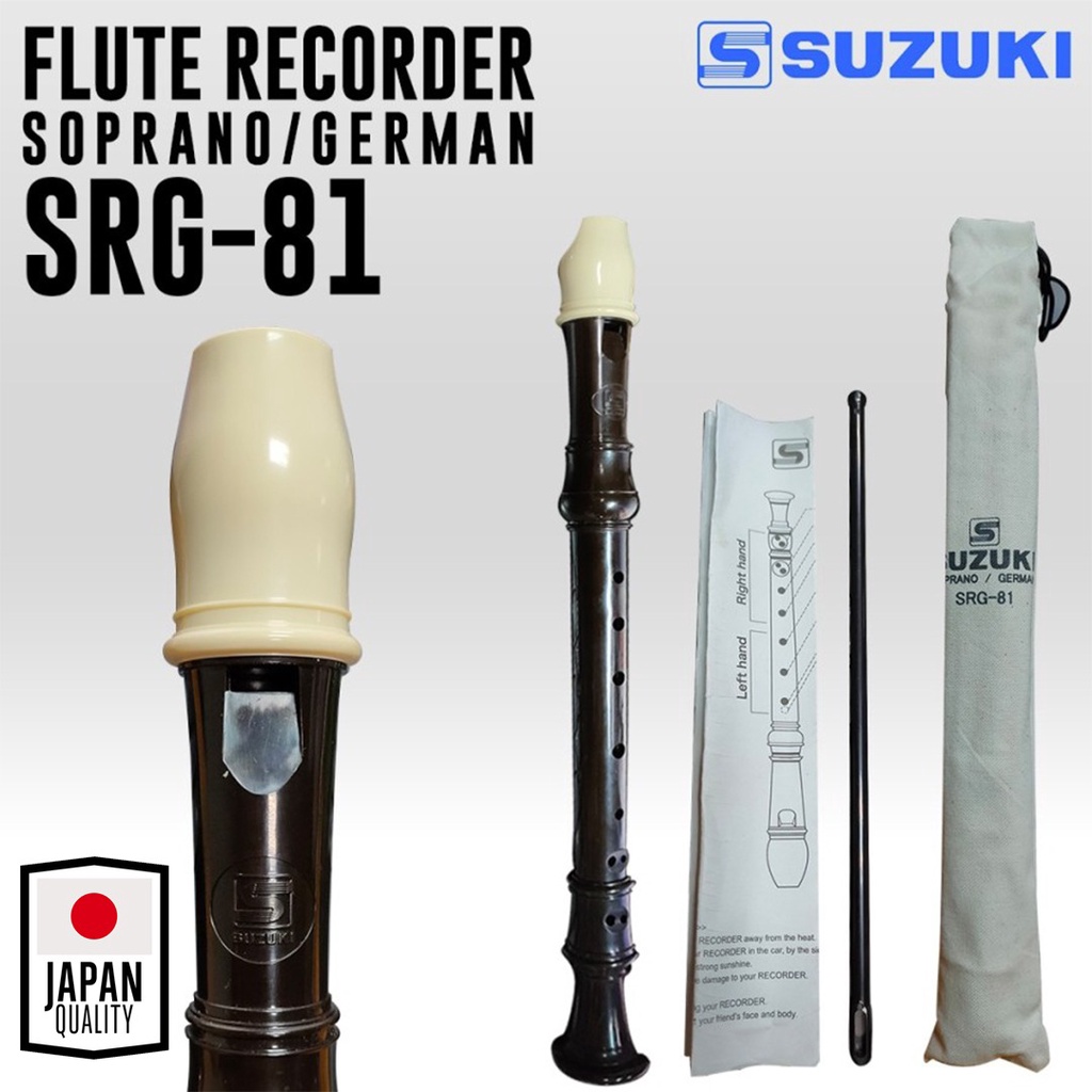 Jual Suling Flute Recorder Suzuki Soprano SRG-81 Original | Shopee ...