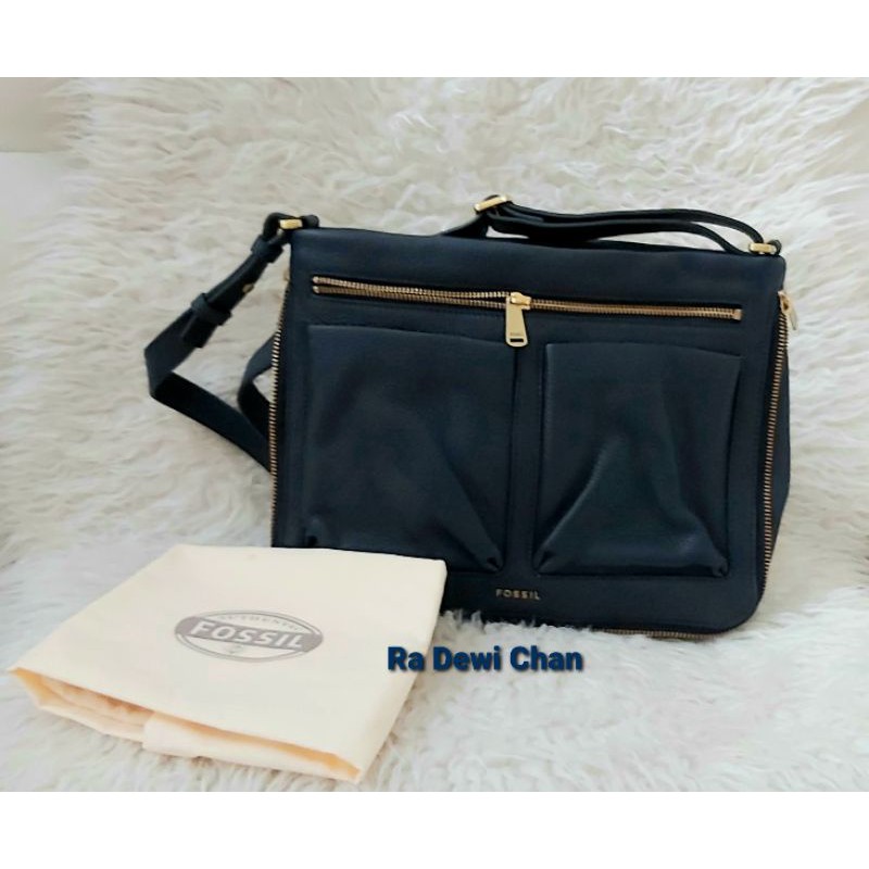 Jual FOSSIL PIPER CROSSBODY MIDNIGHT NAVY ORIGINAL Shopee Indonesia