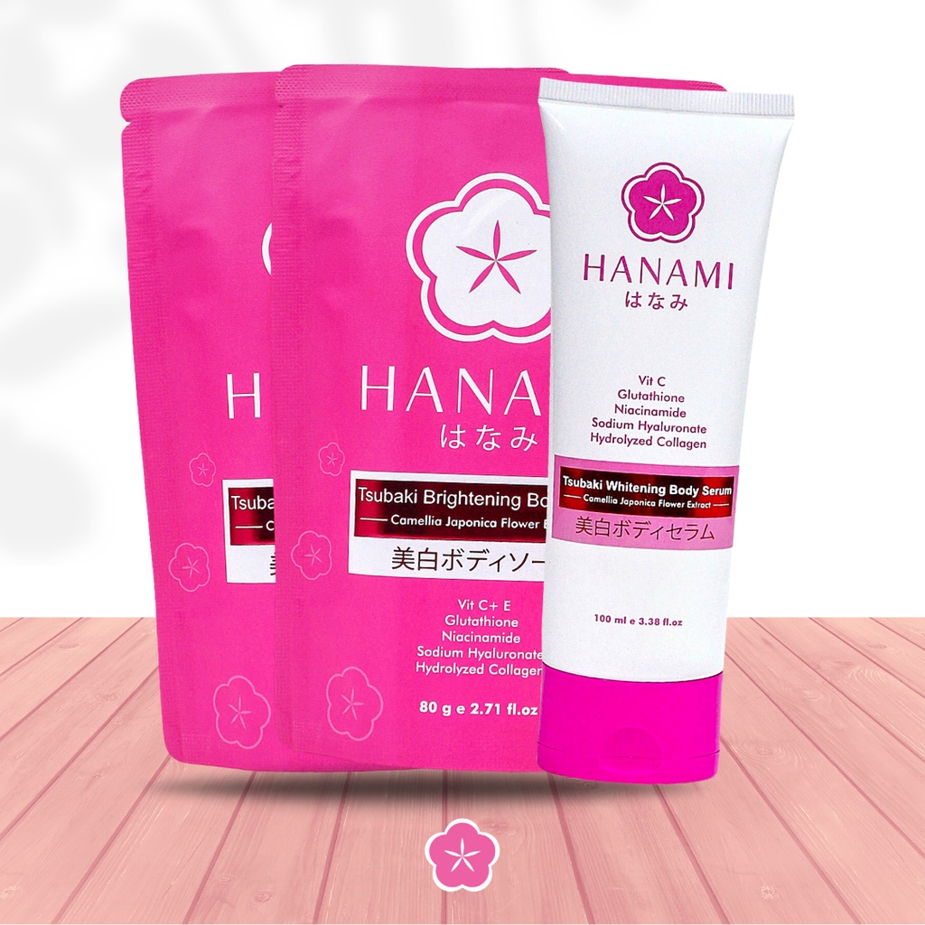 Jual HANAMI Paket Body Care FREE Magic Gloves (2 Soap + 1 Serum ...