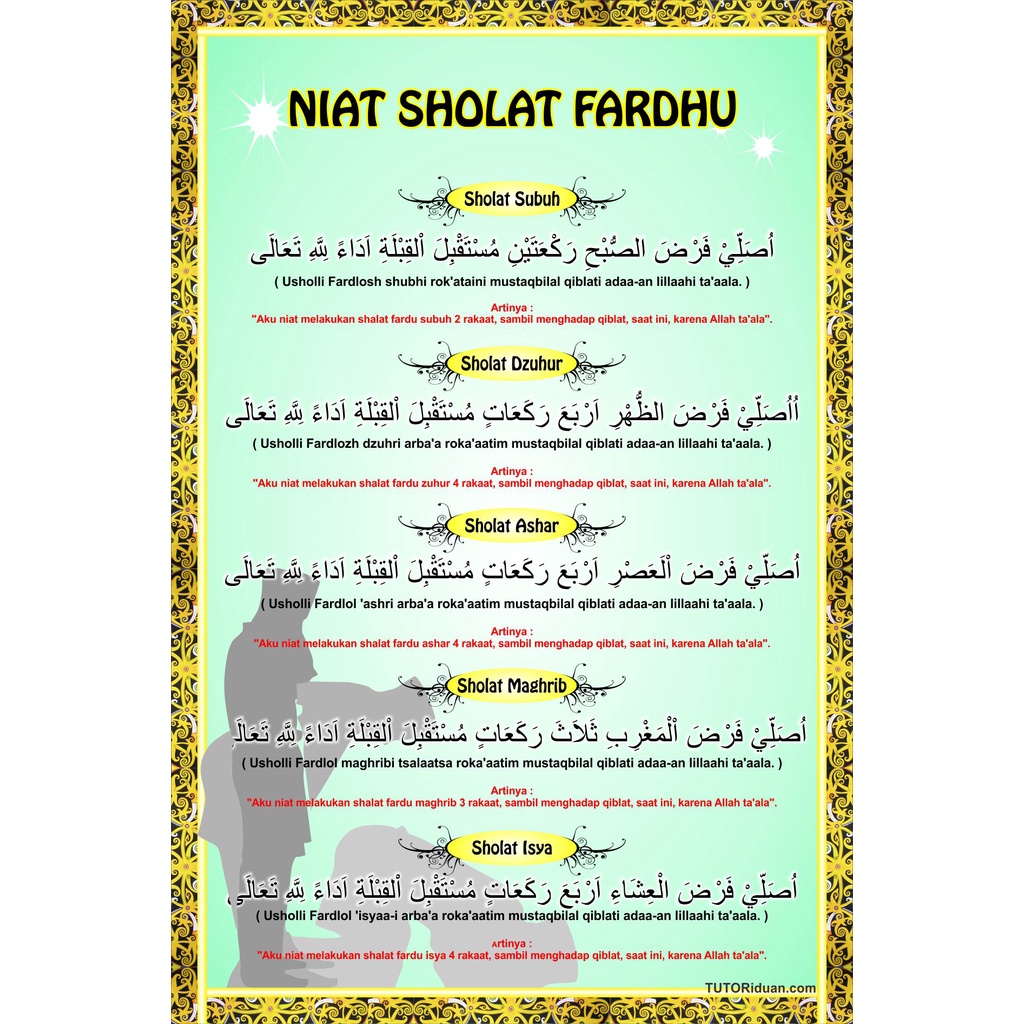 Jual POSTER BACAAN NIAT SHOLAT | Shopee Indonesia