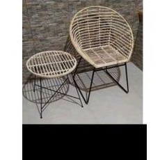 Jual Meja Besi bulat Rotan / Meja Ngopi / Meja Santai Asli Limited ...