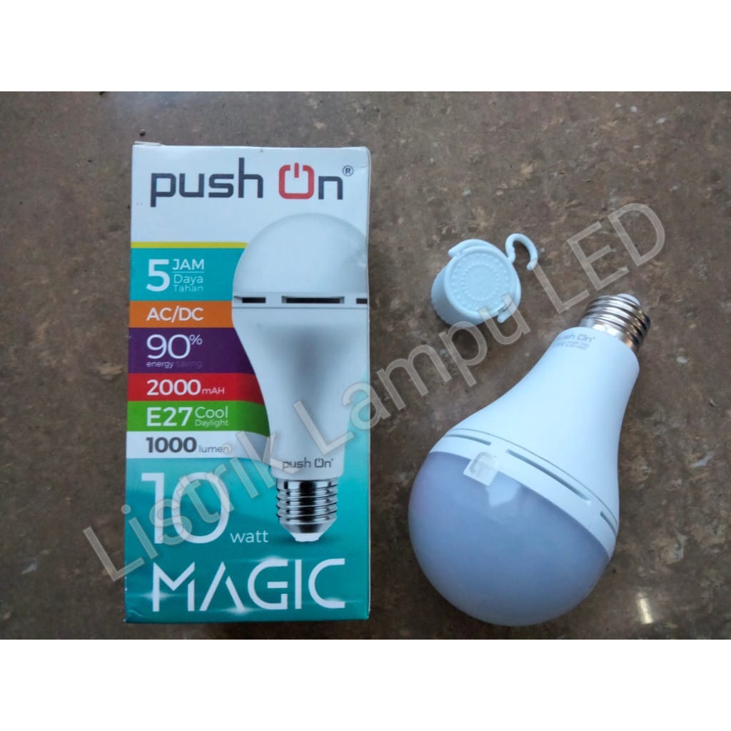 Jual Push On Emergency Bohlam Led Magic AC/DC 10W | Shopee Indonesia