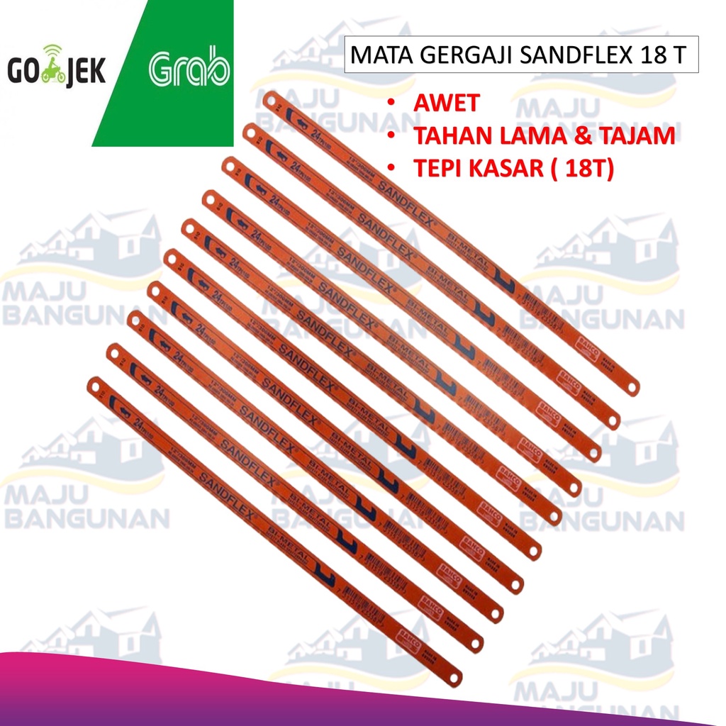 Jual Mata Gergaji Sanflex Sandflex bahco 18 TPI ORIGINAL hologram ...