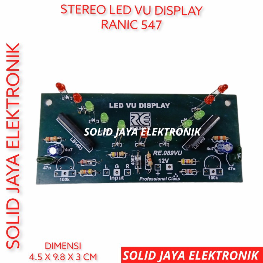 Jual LAMPU LED VU STEREO DISPLAY KIT 11 LAMPU LED VU STEREO AUDIO AMPLI ...