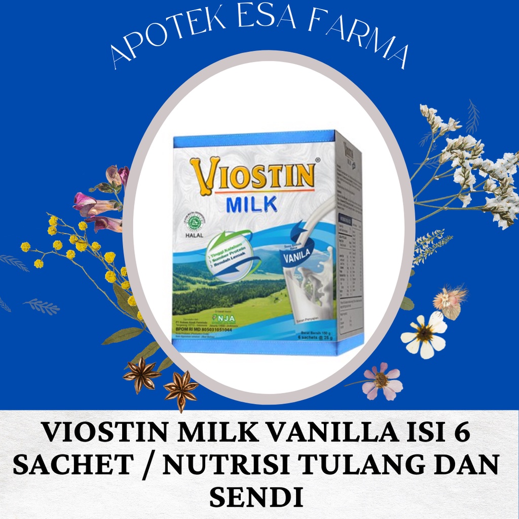 Jual VIOSTIN MILK VANILLA ISI 6 SACHET / NUTRISI TULANG DAN SENDI ...