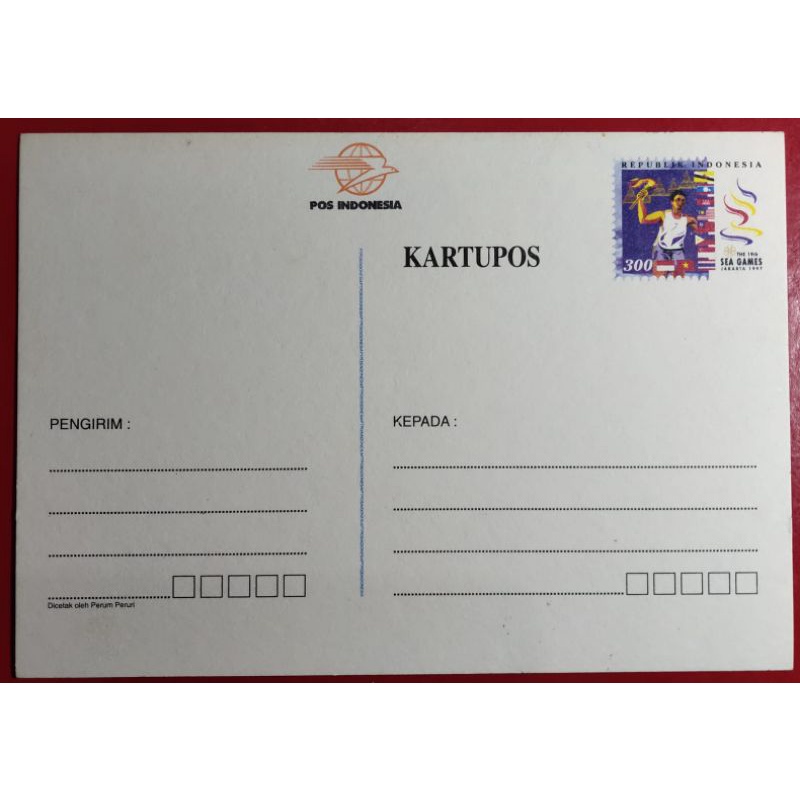Jual Kartu pos Lawas Indonesia SEA GAMES Shopee Indonesia