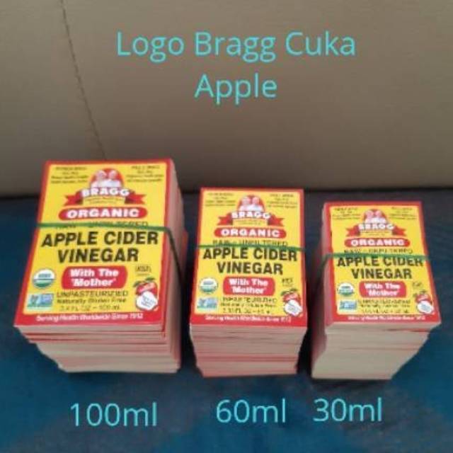 Jual Label Bragg Cuka Apple 100 ml / 60 ml / 30 ml | Shopee Indonesia