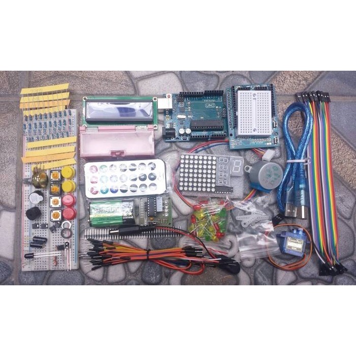 Jual Arduino Uno R3 Starter Kit PAKET LENGKAP UNO R3 UNTUK PEMULA ...