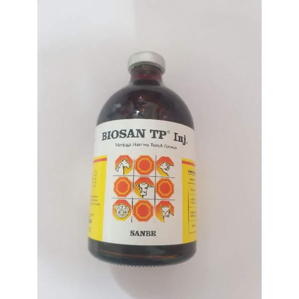Jual Biosan TP Inj Sanbe Vitamin untuk menjaga stamina tubuh hewan ...