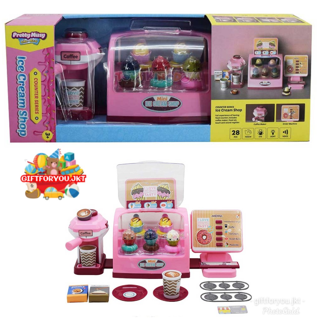 Jual Pretty Missy Ice Cream Shop Mainan Playset Pretend Play Kitchen ...