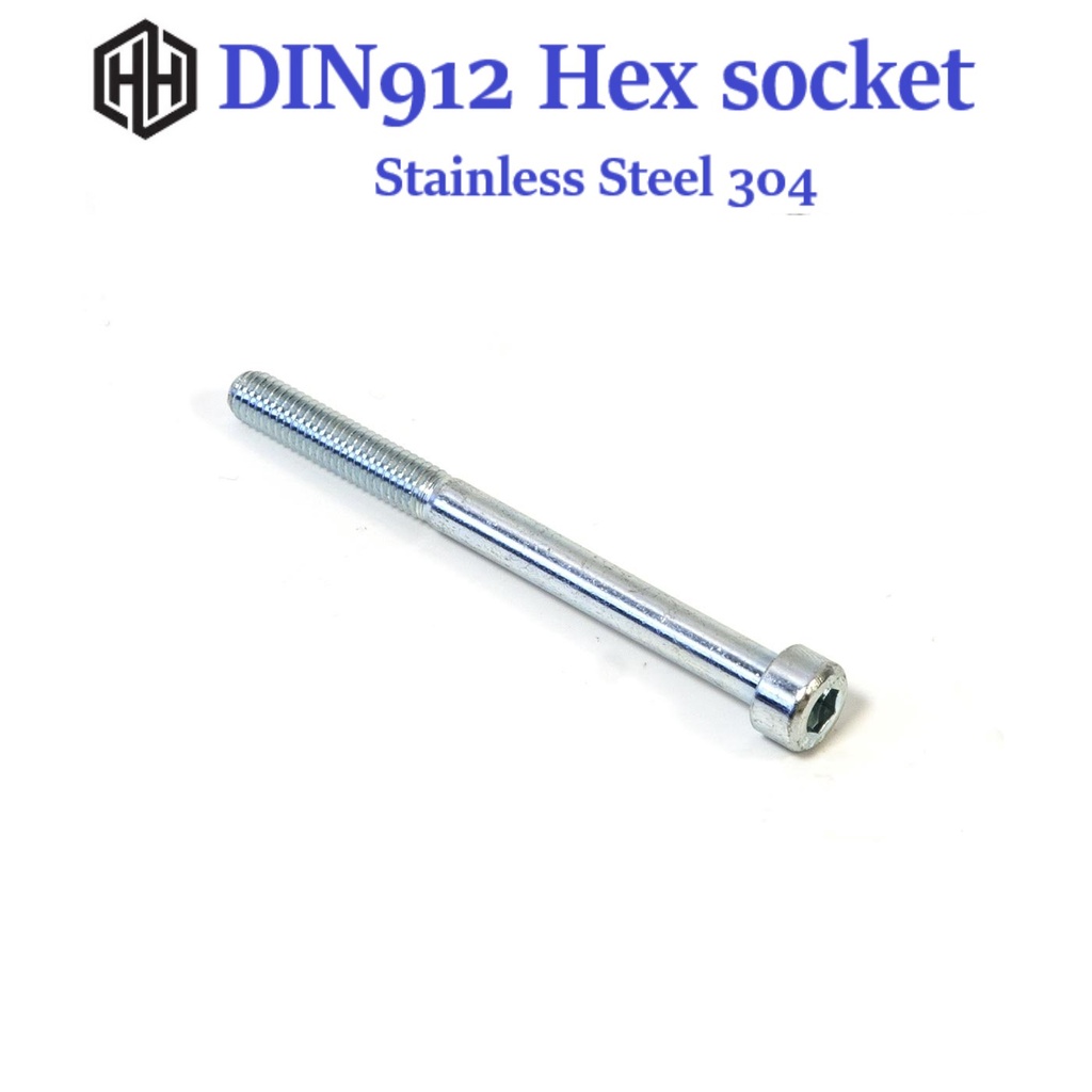 Jual Baut L M6 x 65 Half Drat DIN912 Hex Socket Stainless Steel BL665HT ...