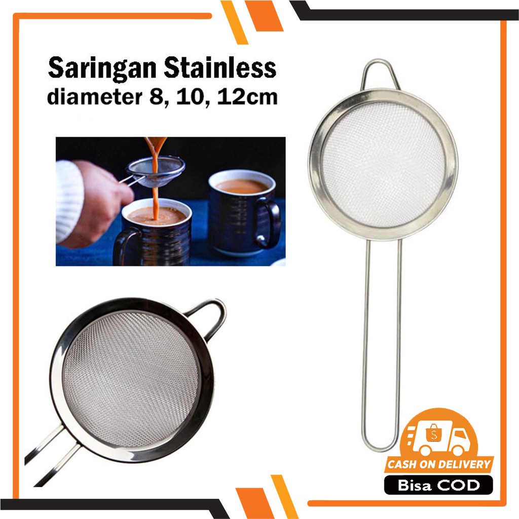 Jual Saringan Teh Tepung Kopi Serbaguna Stainless Steel Shopee Indonesia