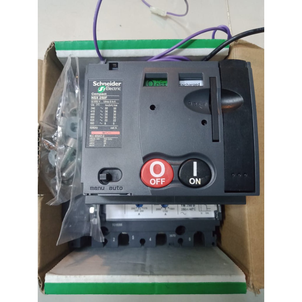 Jual MCCB SCHNEIDER 4P 250F KOMPLIT MOTORIZED BREAKER NSX 4P 250A 36KA Shopee Indonesia