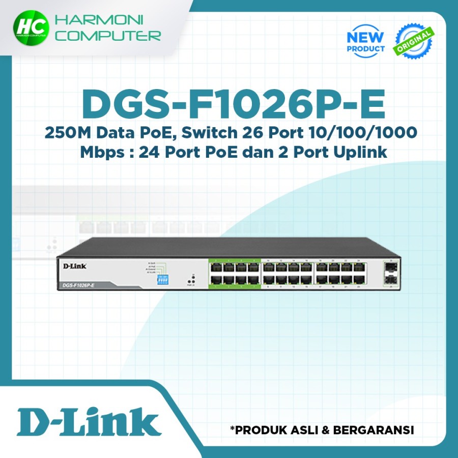 Jual D-LINK SWITCH DGS-F1026P-E GIGABIT 10/100/1000 Mbps | Shopee Indonesia