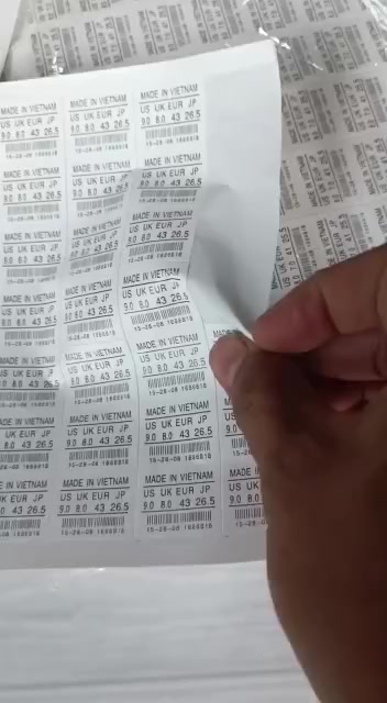 Jual Perlengkapan Sepatu Label Size Sticker Sepatu dan Tag, Sertifikat ...